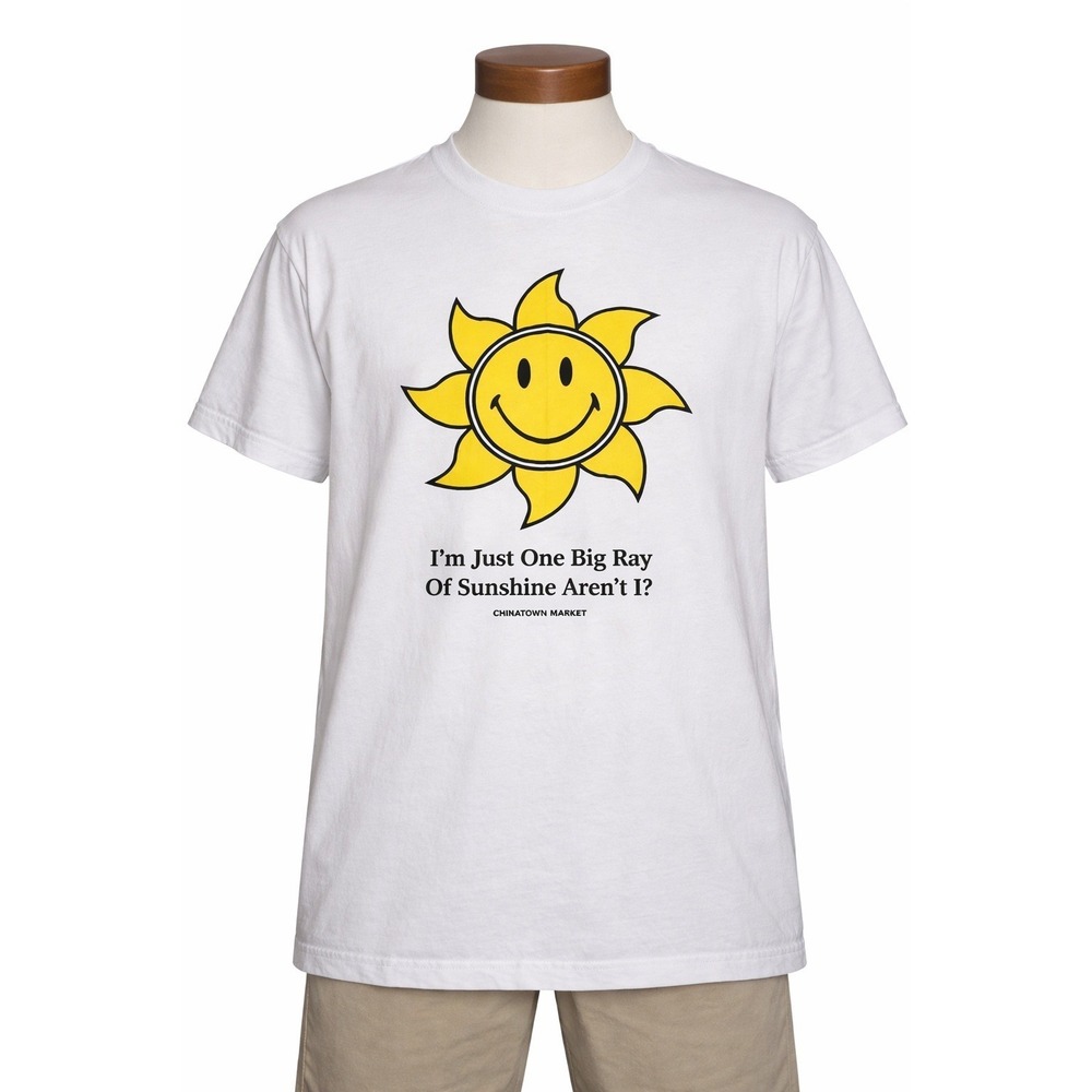 Chinatown Market‎ Smiley Big Ray Of Sunshine White Graphic T-Shirt Mens XL A11
